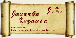 Javorko Kezović vizit kartica